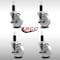 Service Caster 4'' SS Nylon Swivel 1-1/4'' Expanding Stem Caster Set with Brake, 4PK SCC-SSEX20S414-NYS-TLB-114-4 - alternate 3